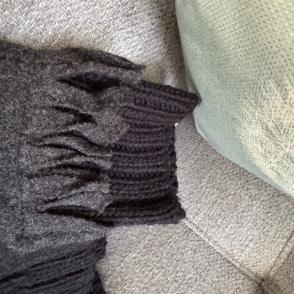Anthropologie Sleeping on snow Poncho cabled cotillion wool alpaca pullover NWOT - Picture 12 of 14
